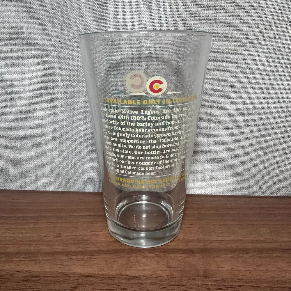 Colorado Native Beer Pint Glass